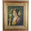 Image 1 : Shiner Beer Ad In Decorative Gold Painted Wood Frame.