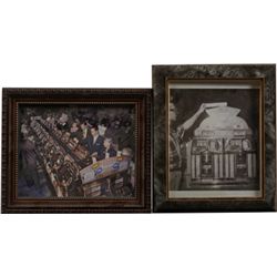 Lot Of 2 Vintage Casino/Gambling Prints in Frames.