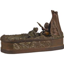 “Chief Big Moon” Cast Iron Mechanical Bank.