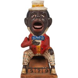 J.E. Stevens Cast-Iron Black Americana Amusement Toy.
