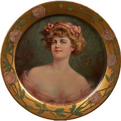 The American Art Works “Marcelle” Tin Charger.