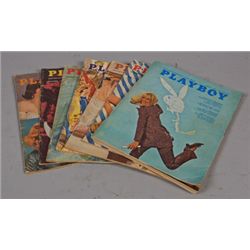 Lot Of 7 Vintage Playboy Magazines.