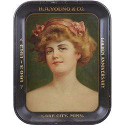 H.A. Young & Co. Tin Advertising Serving Tray.