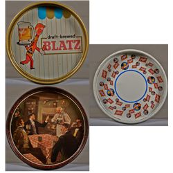 Lot Of 3 Tin Advertising Serving Trays.