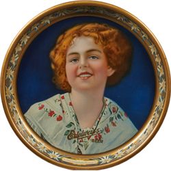 Edelweiss Beer Round Tin Serving Tray.