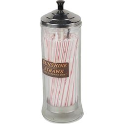 King Research Inc. Scalloped Glass Countertop Straw.
