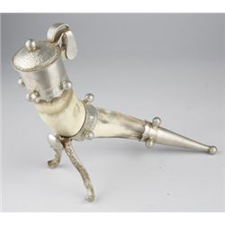 Early Russian Mantel Wine Drinking Horn Tankard.