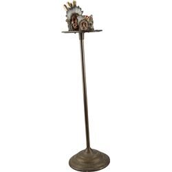 Figural Indian Theme Smoking Set On Stand.