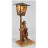 Image 2 : Carved Wood Musical Tabletop Lamp.