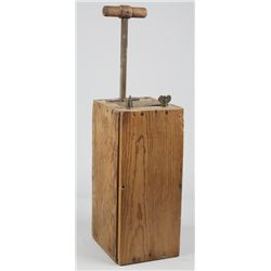 United States Standard Blasting Machine In Wood Case.