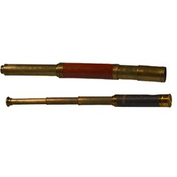 Lot Of 2 Early Extendable Brass Maritime Telescopes.