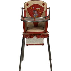 Child’s High Chair w/Mighty Mouse Decal.