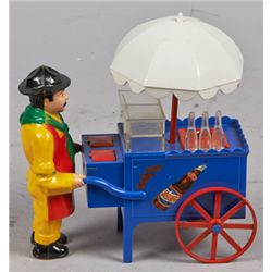 Man w/ Pepsi Cart Plastic Toy.