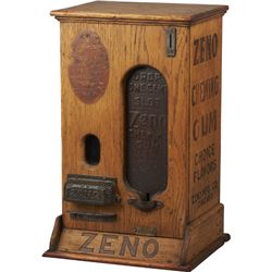 1 Cent Zeno MFG. Co. Countertop Gum Vending Machine.