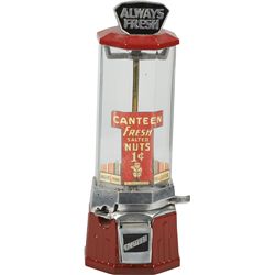 1 Cent Northwestern Canteen Countertop Vending Machine.