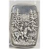 Image 2 : Ornate Sterling Silver Embossed Cowboy Match Safe.