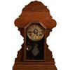 Image 1 : Fancy Etched Oak Sessions Clock In Original Condition.