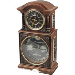 Antique Ithaca Double Dial Walnut Calendar Clock.