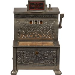 5 Cent Caille Bros. Puritan 3-Reel Countertop Cigar.