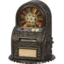 5 Cent Coin-Op Caille Busy Bee Ornate Cast-Iron Counter