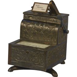 5 Cent Cowper Puritan Cast Iron Cigar Trade Stimulator.