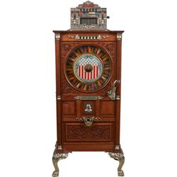 5 Cent Mills Dewey Upright Floor Wheel Slot Machine.