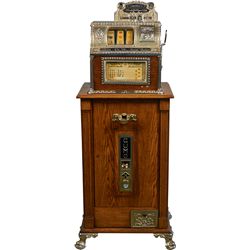 5 Cent Mills New Gum Vendor 3-Reel Cabinet Vendor Slot.