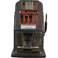 5 Cent Mills Novelty “Twenty One” Jackpot Black & Red.