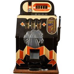 5 Cent Mills Horsehead Bonus Escalator Bell Slot Machin