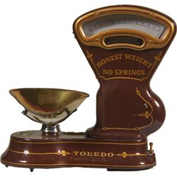 Toledo Countertop Fan Scale Model 405CA w/Brass Tray.