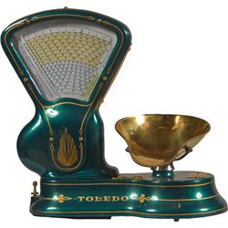 Toledo Countertop Fan Scale Model 405CT w/Brass Tray.