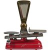 Image 1 : Restored Red & Gray Pinstriped Scale w/Brass Tray.