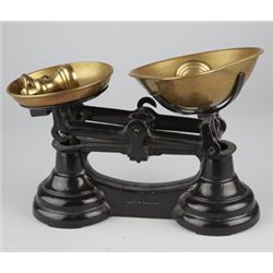 Librasco Countertop Scale w/Brass Weights, Tray, & Scoo