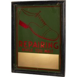 Shoe Repairing Glass Light-Up Countertop w/Fluorescent.