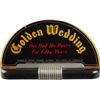Image 1 : Golden Wedding Whiskey Light-Up Countertop Glass Sign.