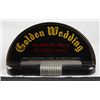 Image 2 : Golden Wedding Whiskey Light-Up Countertop Glass Sign.