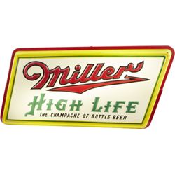 Miller Highlife Plastic Light-Up Sign In Metal Box.