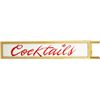 Image 1 : “Cocktails” Large 2-Sided Plastic Light-Up Hanging Sign