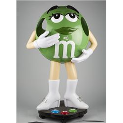 Green Girl M&M Candy Plastic Figural Store Display.