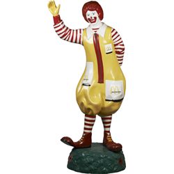Lifesize Ronald McDonald Plastic Figural Statue.