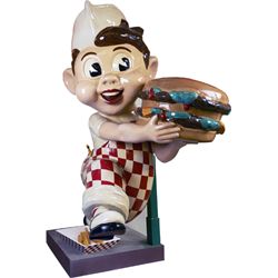 Very Large Painted Running Big Boy Figural Statue.