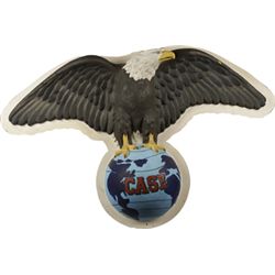 Case Eagle Embossed Painted Plastic & Styrofoam Sign.