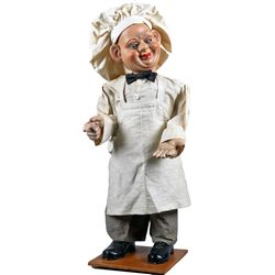 Baker Boy Figural Wind-Up Nodder Automaton.