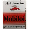 Image 1 : Mobiloil Double-Sided Porcelain Advertising Sign.