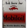 Image 2 : Mobiloil Double-Sided Porcelain Advertising Sign.