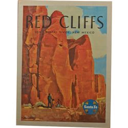 Original Santa Fe Railway “New Mexico” Travel Poster.