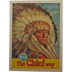 Original Santa Fe Railway “The Chief Way” Travel Poster