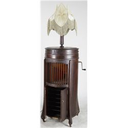 Modernola Round Phonograph Floor Console w/Lamp.