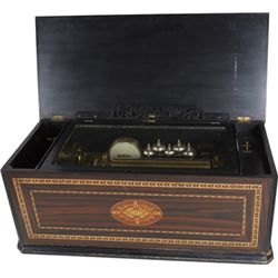 Large Music Box In Decorative Wood Floor Cabinet.