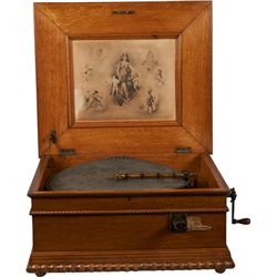1 Cent Regina Player Music Box w/Disc.